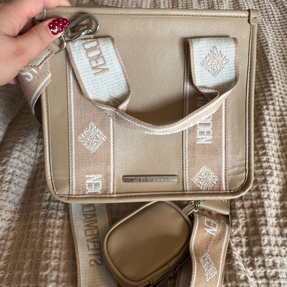 Steve Madden Tan Crossbody Bag with Pouch